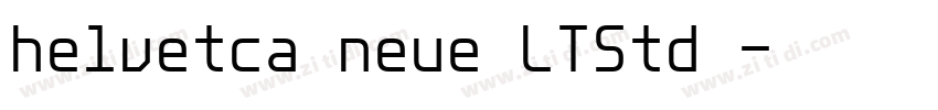 helvetca neue LTStd 字体转换